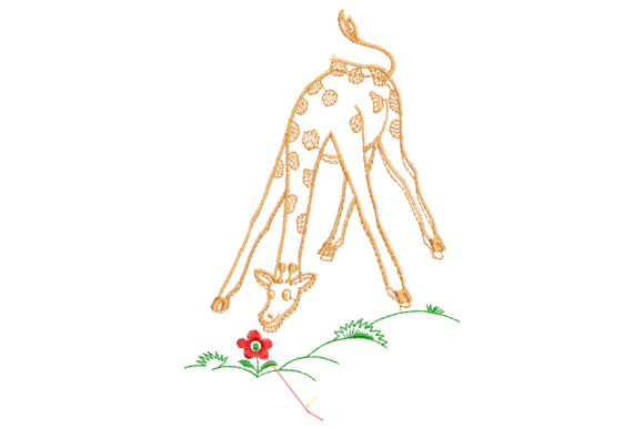 Cute Giraffe Embroidery Design: A Playful Touch for Holiday Crafts