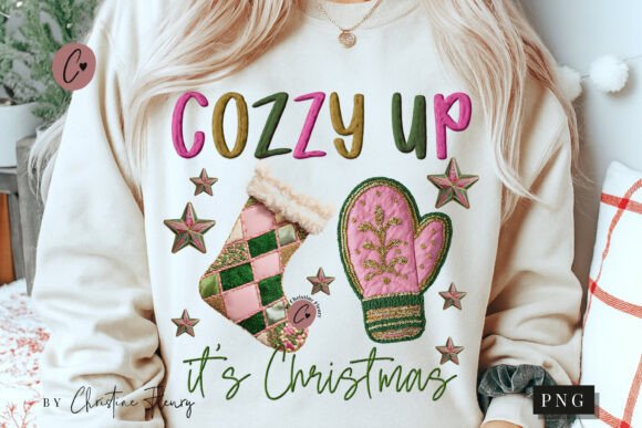 Faux Embroidery Cozy Season PNG: A Design Review for Small Business Branding and Merch Use