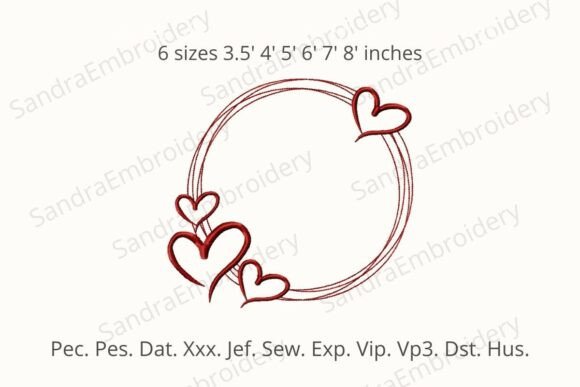 Frame Love Embroidery Design Valentine – A Romantic Touch for Apparel