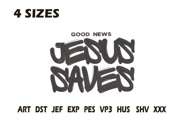 JESUS SAVES Graffiti Embroidery Design