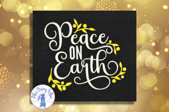 Peace on Earth Embroidery Design